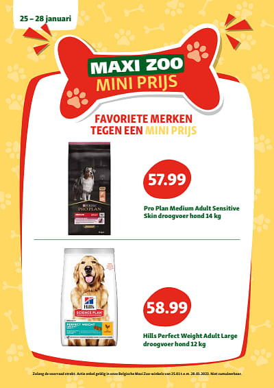 Maxi Zoo folder geldig tot 28-01-2023